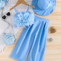 INCLUD Girls Self Design Top With Trousers-image-35