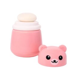 The Little Lookers Powder Puff With Box Holder Container For Babies - Pink-image-3