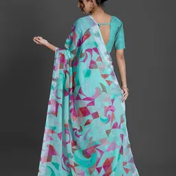 NIRMAL CREATION Abstract Printed Zari Saree image 3