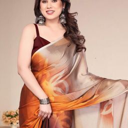 SUPERLAXMI Colourblocked Pure Chiffon Saree-image-23