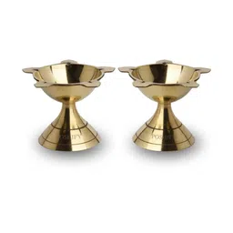 POSHIFY Pune Deep Brass Diya Pooja Essentials - Pack Of 2-image-55