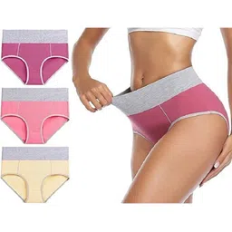Diving Deep Women Pack of 3 Colourblocked Cotton Low-Rise Hipster Briefs-image-91