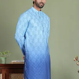 Anouk Men Geometric Printed Sequinned Kurta image 5