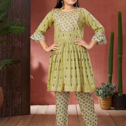 BAESD Girls Floral Printed Regular Kurta with Salwar-image-14