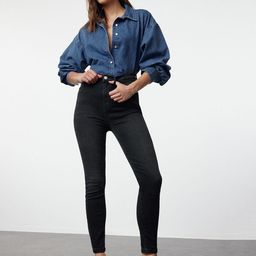 Trendyol Women High-Rise Heavy Fade Regular Fit Jeans-picture-1