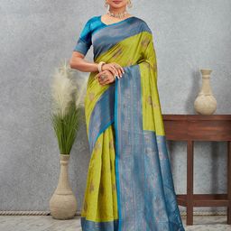 AMRUTKALA SAREES Woven Design Zari Banarasi Saree-image-0