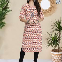 HERE&NOW Women Pack Of 2 Printed Straight Kurtas-picture-36