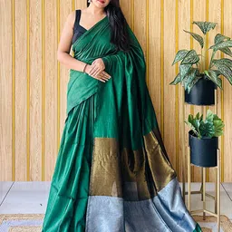 Anouk Pure Cotton Plain Saree-picture-25