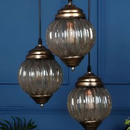 KINIS Gold-Toned Textured Abstract Shaped Ceiling Lamp image 3