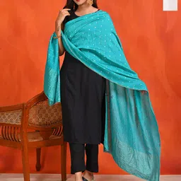 HELLA FASHIONS Pack Of 2 Geometric Woven Design Chanderi Dupatta-32