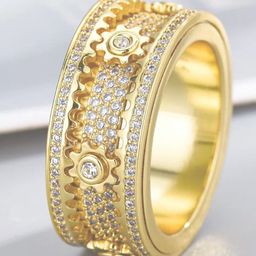 GEHNEY Joy of Jewels Cubic Zircon Stone Studded Rotate Finger Ring-image-28