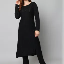 BUDAPEST Women's Black Regular Pure Wool Co-Ord set-picture-8