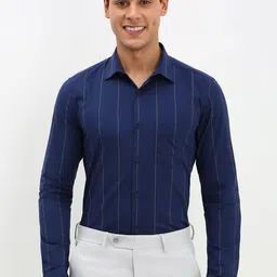 Allen Solly Men Slim Fit Opaque Striped Formal Pure Cotton Shirt-image-65