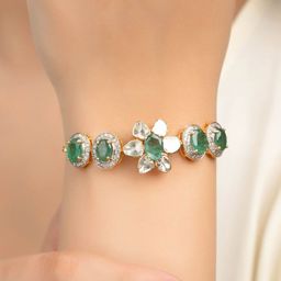 Tyaani Jewellery by Karan Johar Rutvika Polki And Diamond Loose Bracelet-image-99