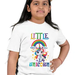Chombooka Girls Typography Printed Drop-Shoulder Sleeves T-shirt-picture-43