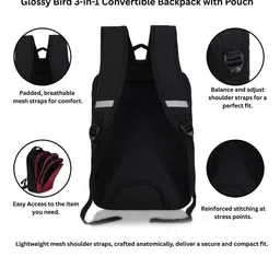 ECHOBOOMERS Unisex Geometric Printed Backpack image 5