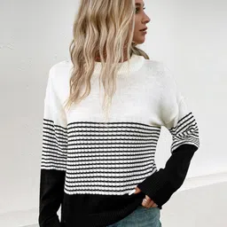 Mast & Harbour Women Striped Pullover-picture-23