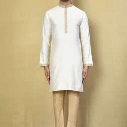 Arihant Rai Sinha Men Solid Cotton Kurta with Pyjama-picture-28