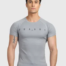 FUAARK Men Anti Odour Checked Slim Fit T-shirt-image-26