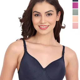 Liigne Cotton Bra Full Coverage Lightly Padded Pack Of 5-image-98