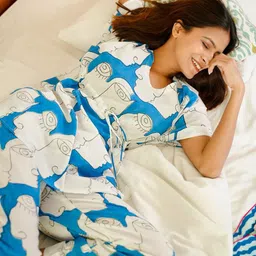 PHUTARI Printed Short Kaftan With Pyjama Co-Ords image 2