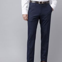 Van Heusen Men Checked Slim Fit Formal Trousers-picture-34