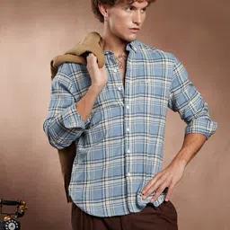 Campus Sutra Comfort Checked Cotton Casual Shirt-image-78