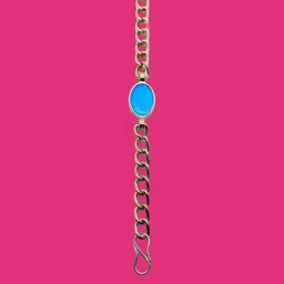 Dynamic Retail Global Men Silver Stainless Steel Link Ethnic S-Hook Bracelet-image-2