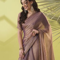 KALINI Blue Silk Blend Embellished Sarees-27