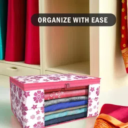 Kuber Industries Red & White 4 Pieces Printed Drawer Organisers image 3