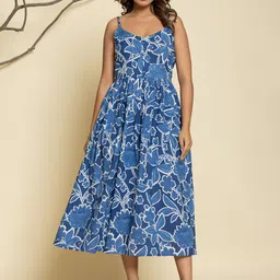 VEDANA Floral Print Maxi Dress-image-22