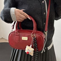 LULU & SKY PU Bowling Sling Bag With Tasselled-image-46