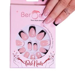 BEROMT Set Of 12 Salon Finish Press On Nail Tip With Application Kit - Shade- BFN342FN image 5