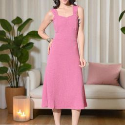 SFOTY Fit & Flare Midi Dress-image-67