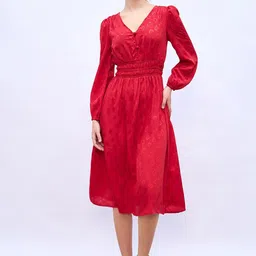 Styli Puff Sleeve A-Line Maxi Dress-image-61