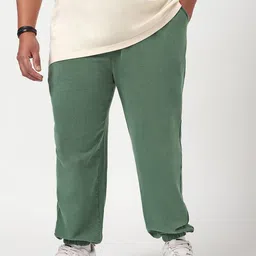 Bewakoof AIR 1.0 Men Pure Cotton Winter Moss Oversized Plus Size Acid Wash Joggers-picture-8