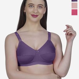 SHYAM SONS FLAIR Pack Of 3 Full Coverage Non Padded Minimizer Bra-picture-43