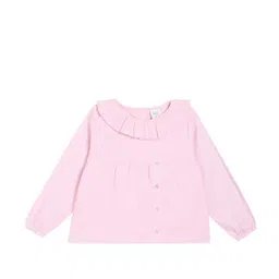 MINI KLUB Girls Solid Peter Pan Collar Cotton Top-picture-42