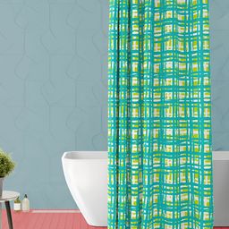 ArtzFolio White & Green Printed Waterproof Shower Curtains-image-81