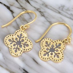 Meadows 925 Sterling Silver Floral Shaped Drop Earrings-image-33