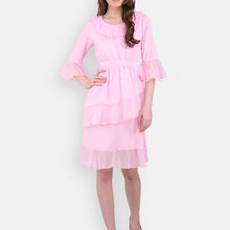 MARC LOUIS Women Georgette Fit and Flare Dress-image-88