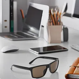 SUNNIES Unisex Rectangle Sunglasses with UV Protected Lens-90