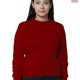 IndiWeaves Women Woollen Pullover with Applique Detail-picture-24