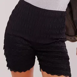 LULU & SKY Women Self Design Slim Fit High-Rise Regular Shorts-picture-14
