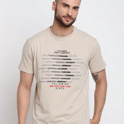 Cantabil Men Striped Round Neck Cotton T-shirt-picture-49
