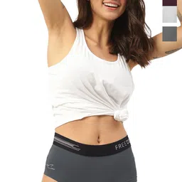 FREECULTR Pack Of 4 Women Mid-Rise Antibacterial Boxer Briefs-picture-11