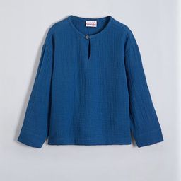 Hopscotch Boys Textured Cotton Gauze Shirt-picture-18