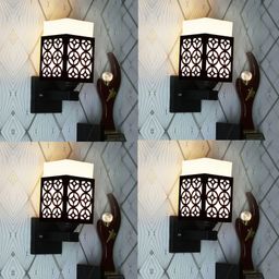 Gojeeva Black Wood Square Shaped Wall Lamp-picture-45
