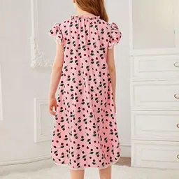 INCLUD Print Flutter Sleeve A-Line Midi Dress image 4