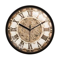 ZULU Brown & White Printed Traditional Wall Clock-30